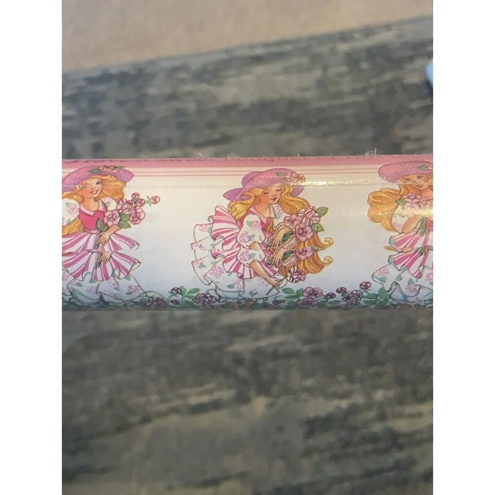 Vtg Peppermint Rose Scented Gift Wrap Roll 20 Sq. Ft. Extra Long Wrapping‎ Paper